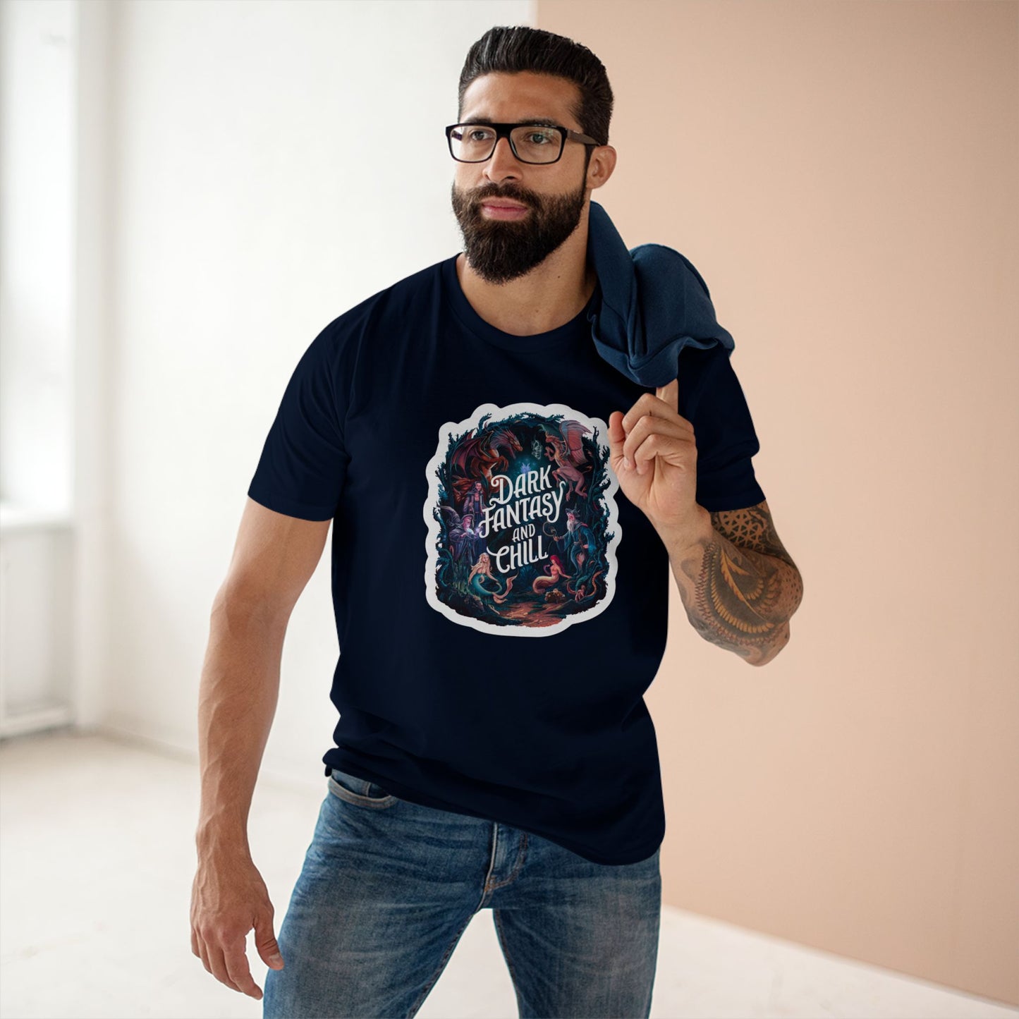 Dark Fantasy And Chill Men's Staple Tee