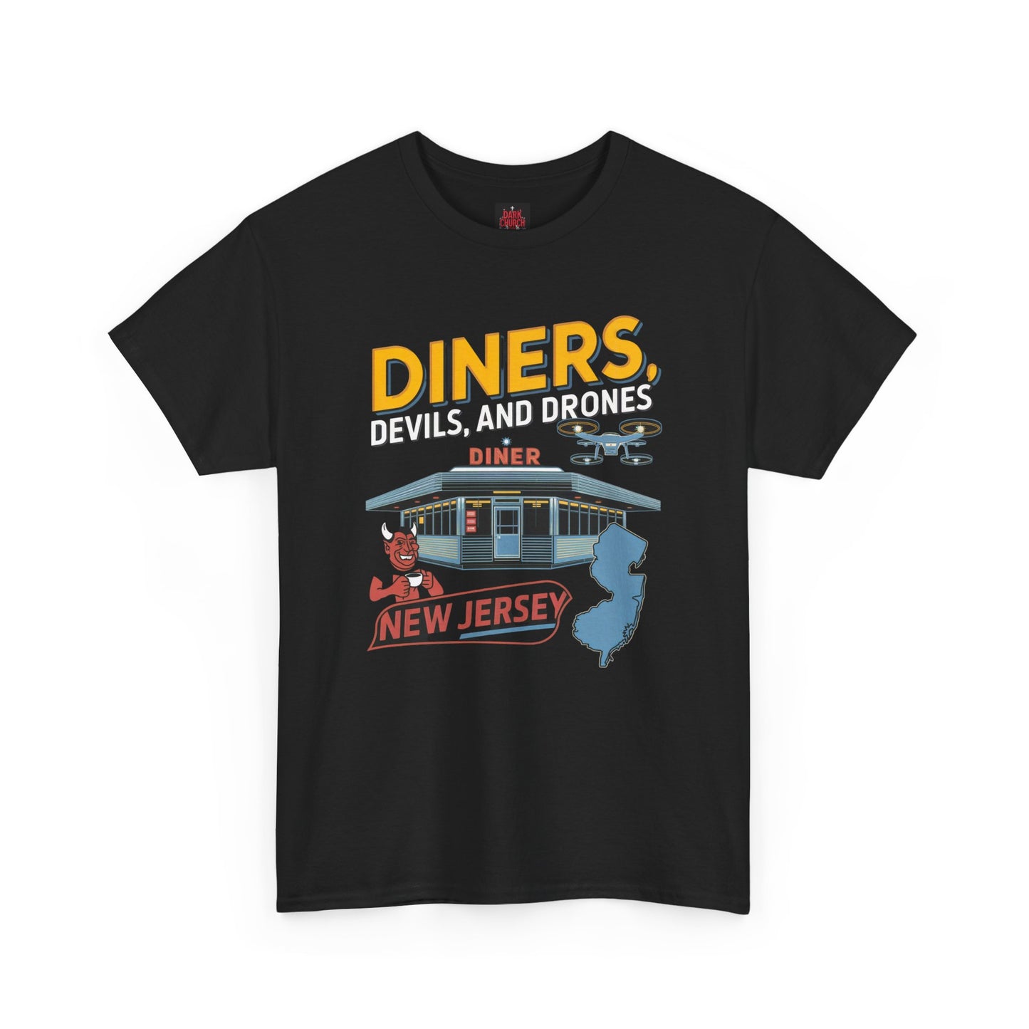 Diners, Devils, and Drones New Jersey Unisex Heavy Cotton Tee