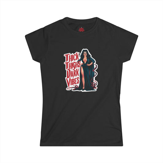 Thick Thighs Dark Vibes Women's Softstyle Tee