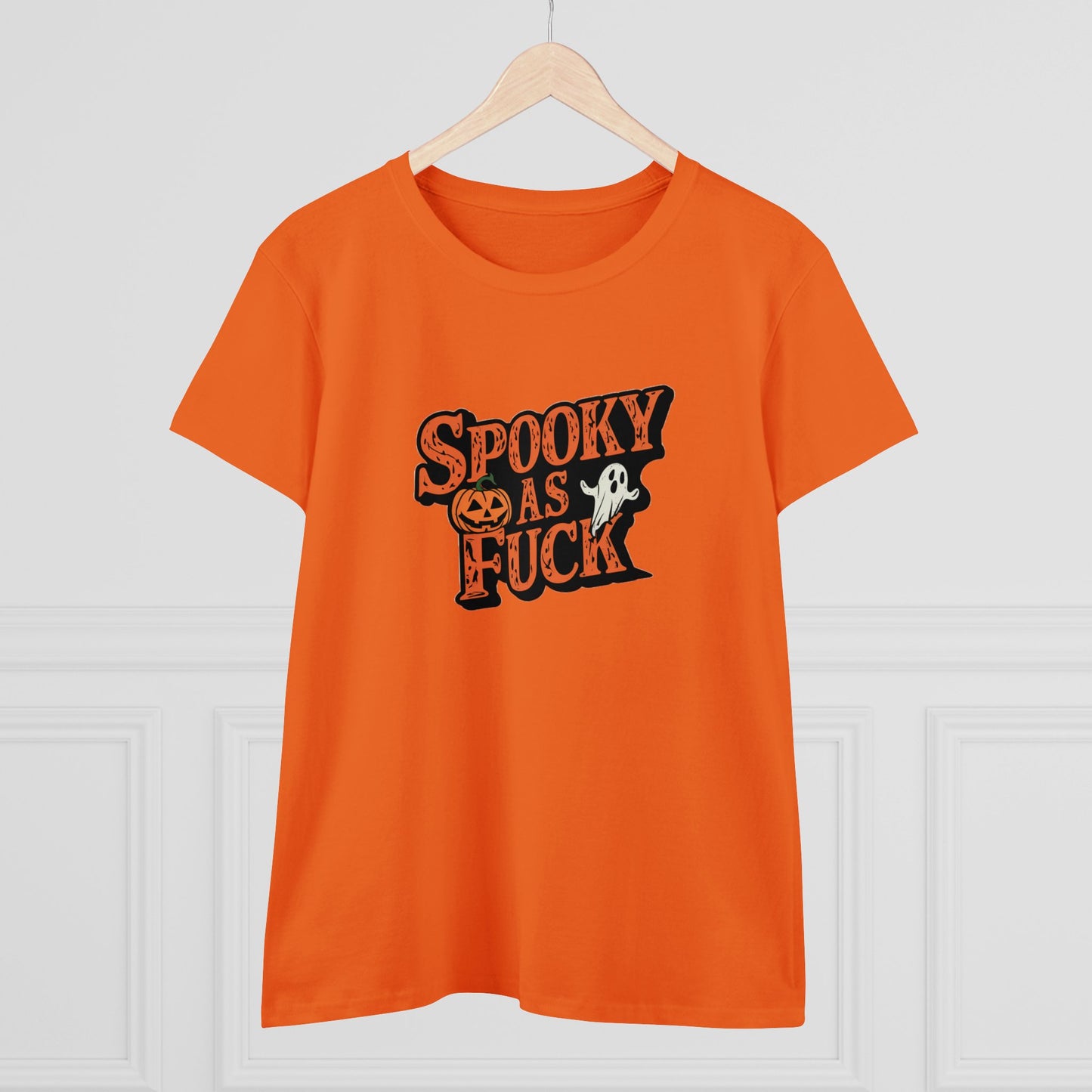 Spooky As Fuck Women's Midweight Cotton Tee