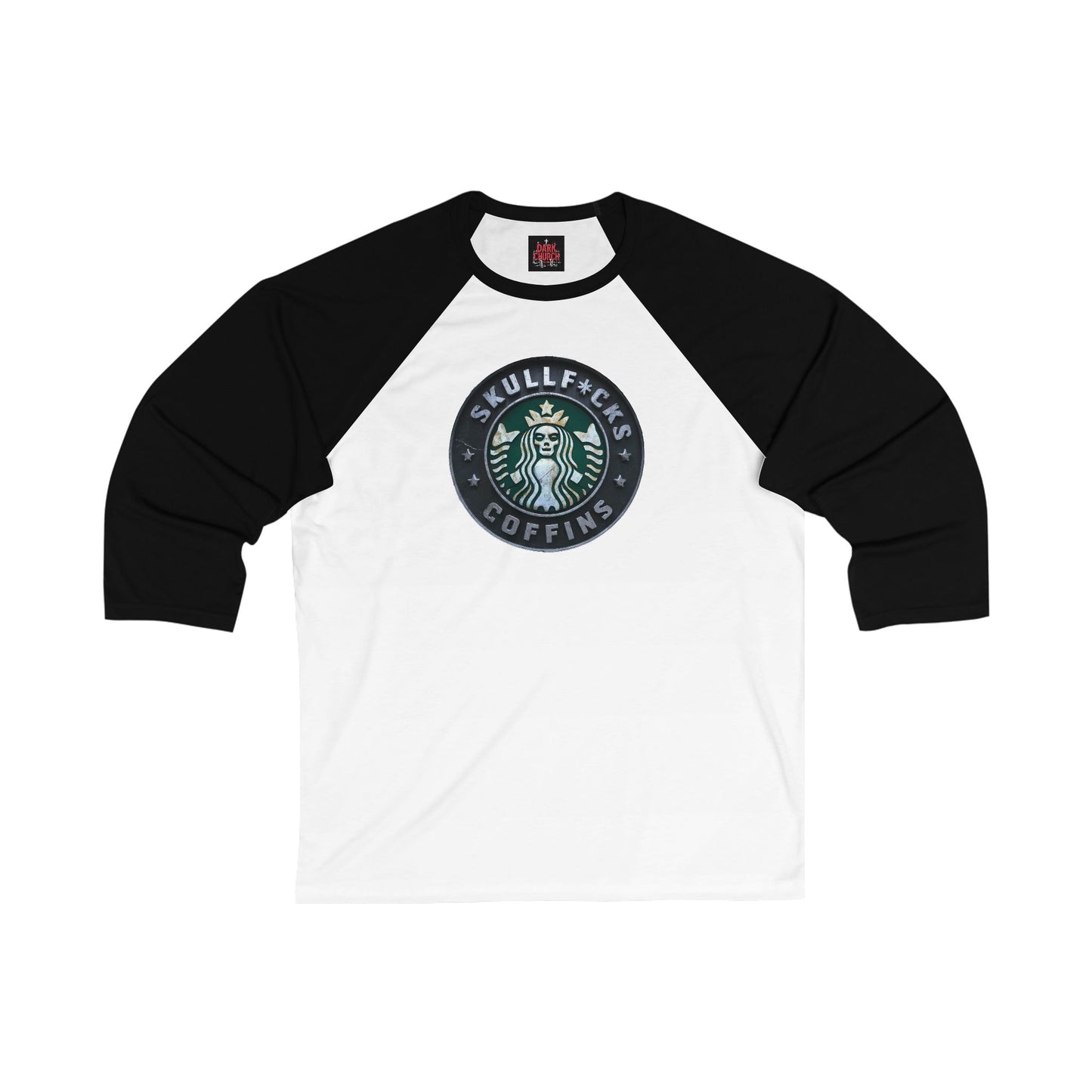 Skullf*cks Coffins 3\4 Sleeve Baseball Tee