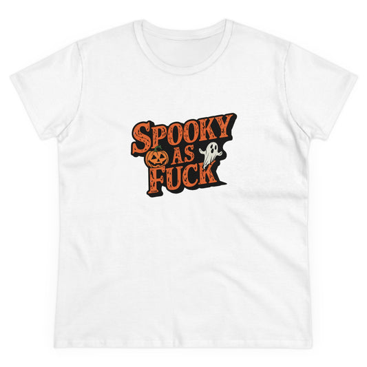 Spooky As Fuck Women's Midweight Cotton Tee