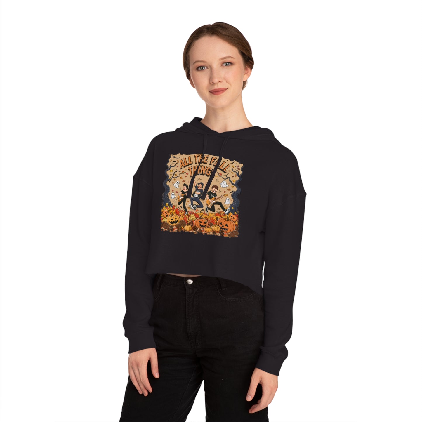 All The Fall Things Women’s Cropped Hooded Sweatshirt