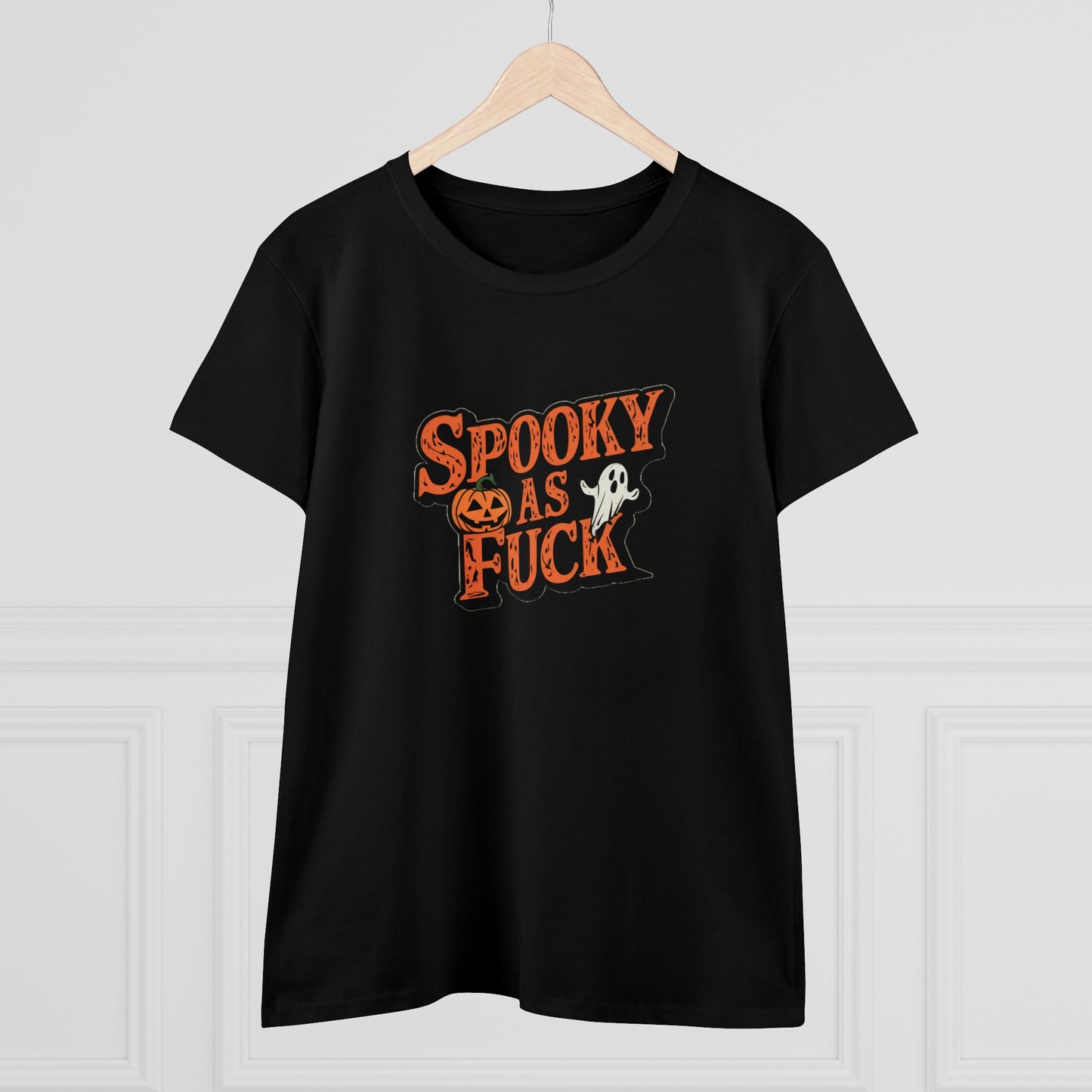 Spooky As Fuck Women's Midweight Cotton Tee