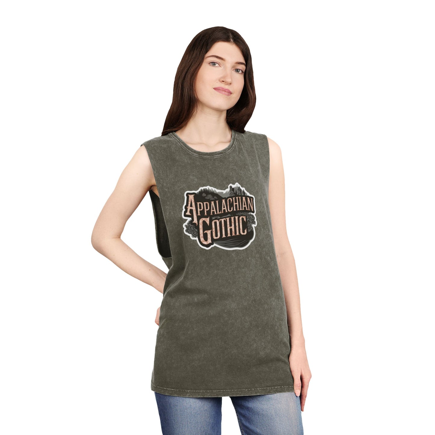 Appalachian Gothic Unisex Stonewash Tank Top