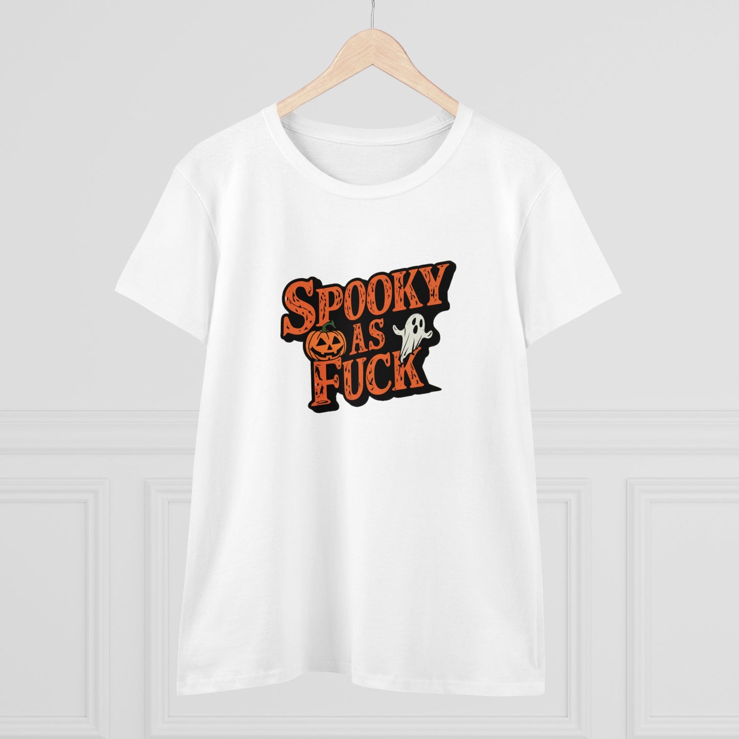 Spooky As Fuck Women's Midweight Cotton Tee